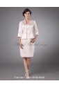 Taffeta Strapless Knee-Length Sheath Mother Of The Bride Dress with Jacket