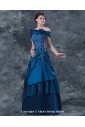 Taffeta Strapless Floor Length Ball Gown Mother Of The Bride Dress with Embroidered