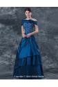 Taffeta Strapless Floor Length Ball Gown Mother Of The Bride Dress with Embroidered