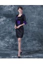 Satin Square Neckline Short Sheath Mother Of The Bride Dress with Jacket