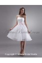Satin Strapless Knee-Length A-line Bridesmaid Dress with Bow