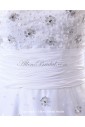 Satin and Tulle Strapless Ankle-Length A-line Wedding Dress 