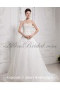 Yarn Sweetheart Chapel Train Ball Gown Wedding Dress with Sequins