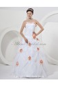 Satin Strapless Floor Length Ball Gown Wedding Dress