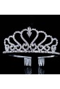 Gorgeous Alloy with Zircons and Rhinestiones Wedding Tiara