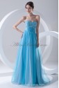 Chiffon and Tulle Sweetheart A-Line Floor Length Sequins Prom Dress