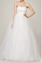Organza One Shoulder Floor Length Ball Gown with Sequins