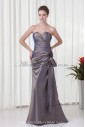 Taffeta Sweetheart Neckline Sheath Floor Length Flower Prom Dress