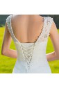 Lace,Satin V-neck Sheath Dress with Diamond