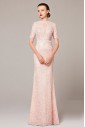 Trumpet / Mermaid High Neck Evening Dress Floor-length with Embroidery / Crystal