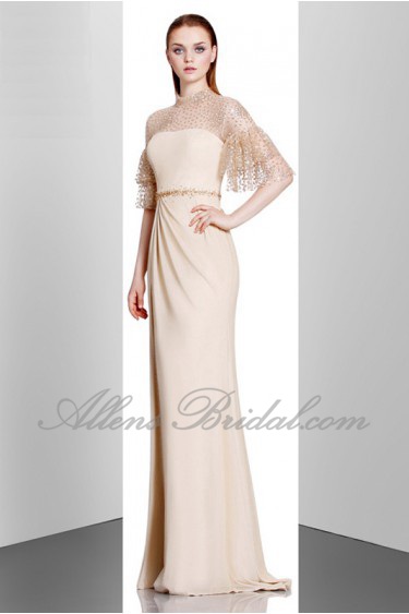 Trumpet / Mermaid High Neck Evening / Prom Dress with Beading