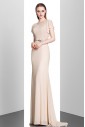 Sheath / Column Scoop Evening / Prom Dress with Beading