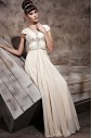 V-neck Floor-length Sleeveless Chiffon Formal Prom / Evening Dress