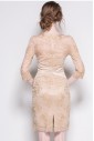 Sheath / Column Lace Knee-length Short Sleeve Scoop Lace Mother of the Bride Dress