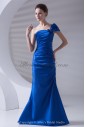 Taffeta One-Shoulder Neckline Mermaid Floor Length Bow Prom Dress