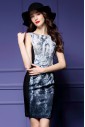 Knee-length Sleeveless Scoop Ruched Mother of the Bride Dress