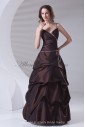 Taffeta Spaghetti Neckline Ball Gown Floor Length Sequins Prom Dress