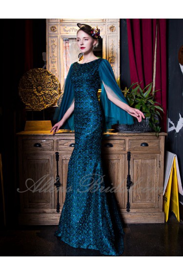 Trumpet / Mermaid Scoop Prom / Formal Evening Dress with Embroidery