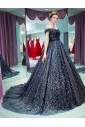 Ball Gown Off-the-shoulder Tulle Prom / Formal Evening Dress with Sequins
