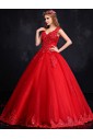 Ball Gown V-neck Lace Prom / Formal Evening Dress with Sequins
