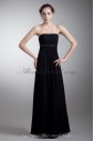 Chiffon Strapless Neckline Floor Length Column Sequins Prom Dress
