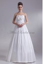 Taffeta Sweetheart Neckline Floor Length A-line Hand-made Flowers Wedding Dress