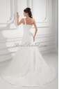 Organza One-shoulder Neckline A-line Sweep Train Wedding Dress