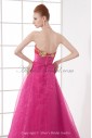 Organza Sweetheart Neckline A-line Floor Length Embroidered Prom Dress