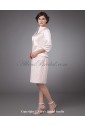 Taffeta Strapless Knee-Length Sheath Mother Of The Bride Dress with Jacket