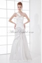 Satin One-Shoulder Neckline Sheath Floor Length Sequins Prom Dress