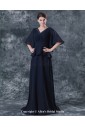 Chiffon V-Neck Sweep Train Column Mother Of The Bride Dress with Beading