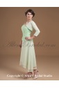 Chiffon Strapless Tea-Length A-line Mother Of The Bride Dress with Jacket