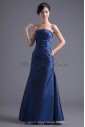 Taffeta Straless Neckline A-line Floor Length Directionally Ruched Prom Dress