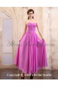 Chiffon Sweetheart Ankle-Length Column Evening Dress with Beaded and Ruffle