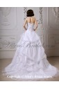 Satin Sweetheart Cathedral Train Ball Gown Wedding Dress 