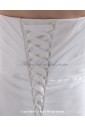 Taffeta Strapless Mini A-line Wedding Dress with Rhinestone and Ruffle