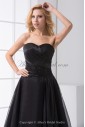 Organza Sweetheart Neckline Column Ankle-Length Embroidered Prom Dress