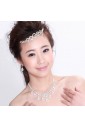 Fashion Alloy and Rhinestones Wedding Jewelry Set with Earring,Necklace and Tiara