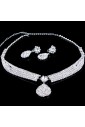 Gorgeous Alloy  Wedding Bridal Jewelry Set with Rhinestones Earrings,Necklace and Tiara