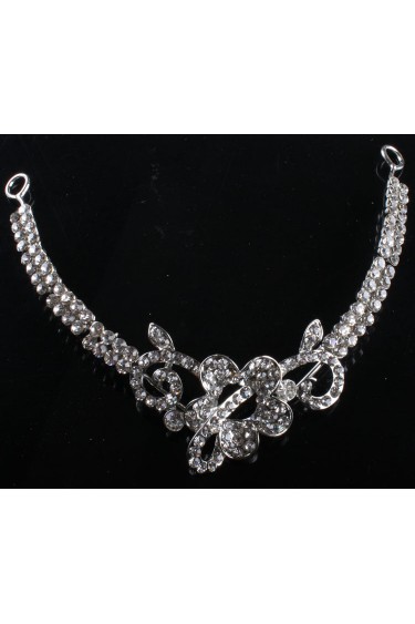 Beauitful Wedding Jewelry Set Necklace,Earrings and Headpiece with Rhinestones