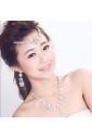 Beauitful Wedding Jewelry Set Necklace,Earrings and Headpiece with Rhinestones