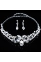 Luxurious Alloy with Rhinestones Wedding Jewelry Set,Including Necklace,Earrings and Tiara