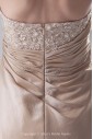 Taffeta Strapless Neckline Sheath Kneee Length Embroidered Cocktail Dress