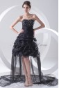 Organza Sweetheart Ball Gown Short Crystals Cocktail Dress