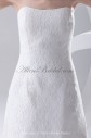 Lace Strapless Neckline A-line Tea-Length Cocktail Dress