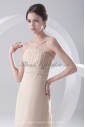 Chiffon Strapless Neckline Column Ankle-Length Prom Dress