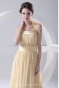 Chiffon Strapless Neckline Column Floor-Length Sash Prom Dress