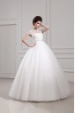 Net Straps Neckline Floor Length Ball Gown with Sequins