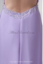 Chiffon Strapless Neckline Empire line Floor-Length Embroidered Prom Dress