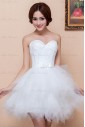 Satin and Tulle Sweetheart Dress with Embroidered